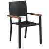 vidaXL 5 Piece Garden Dining Set Black