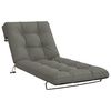 vidaXL Sunlounger Cushion VIANEN 100% Polyester Grey 200 x 80 x 8 cm