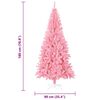 vidaXL Christmas Tree with 300 LEDs with Stand Pink 180 cm PVC
