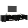 vidaXL Wall-mounted TV Cabinet Set 2 pcs Black Oak 100 x 34.5 x 40 cm