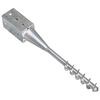 vidaXL Ground Spikes 2 pcs Silver 7x7x56 cm Galvanised Steel