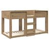 vidaXL Bunk Bed for Kids Artisan Oak 75 x 190 cm Engineered Wood