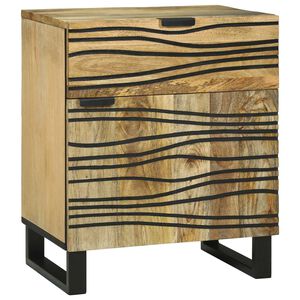 vidaXL Bedside Cabinet Brown 50 x 33 x 60 cm Solid Acacia wood