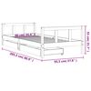 vidaXL Kids Bed Frame with Drawers White 90x200 cm Solid Wood Pine