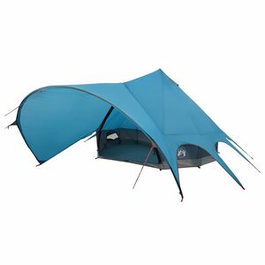 vidaXL Teepee Tent 7-Person with Roof Blue and Grey 600 x 600 x 347 cm
