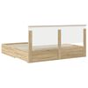vidaXL Bed Frame with Drawer Sonoma Oak 200 x 200 cm Engineered Wood