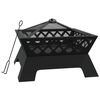 vidaXL Fire Pit with Poker 50 cm XXL Steel