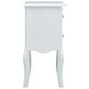 vidaXL Bedside Cabinet White and Grey 43x32x65 cm MDF