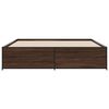 vidaXL Bed Frame without Mattress Brown Oak 180x200 cm Super King