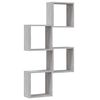 vidaXL Wall Cube Shelves 4 pcs Grey Sonoma 30x15x30 cm