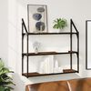 vidaXL 3-Tier Wall Shelf Smoked Oak 80x21x78.5 cm Engineered Wood