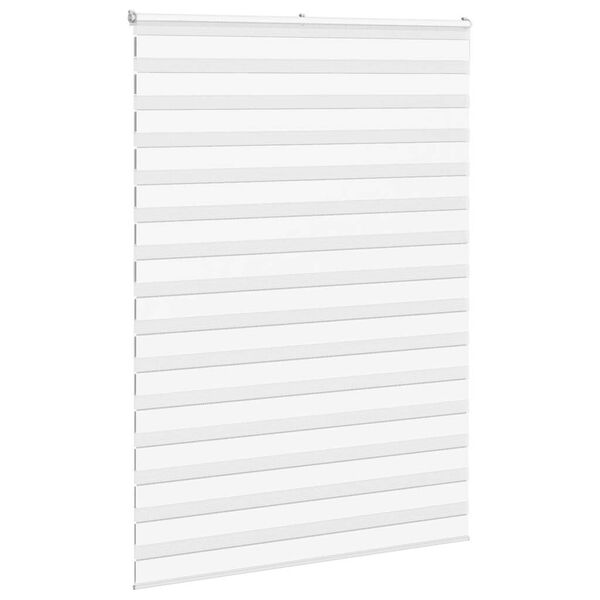 vidaXL Zebra Blind White 165x200 cm Fabric Width 160.9 cm Polyester