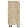 vidaXL Golf Cabinet with Wheel Plain Sonoma Oak 65 x 45 x 98 cm