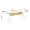 vidaXL Coffee Table Transparent 110 x 55 x 40 cm Glass