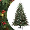 vidaXL Artificial Christmas Tree with 300 LEDs with Stand Green 240 cm