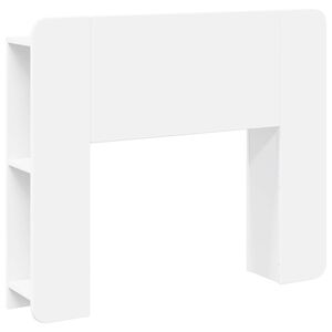 vidaXL Headboard Cabinet with Storage White Engineered Wood