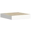 vidaXL Floating Wall Shelf Oak and White 23x23.5x3.8 cm MDF