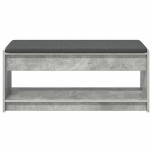 vidaXL Hall Bench with Cushion Concrete Grey 103 x 38 x 45 cm