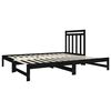 vidaXL Pull-out Day Bed without Mattress Black 2x(90x190) cm