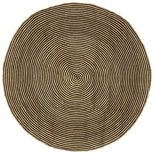 vidaXL Area Rugs Black &Oslash; 180 cm Jute