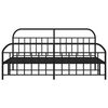 vidaXL Metal Bed Frame without Mattress with Footboard Black 193x203cm