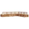 vidaXL Outdoor Sofa Set 6 Piece Natural Solid Acacia Wood