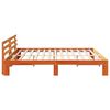 vidaXL Bed Frame with Headboard Wax Brown 180 x 200 cm Solid Pine Wood