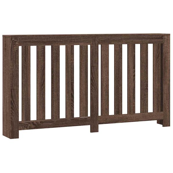 vidaXL Radiator Cover Brown Oak 149x20x82 cm Engineered Wood