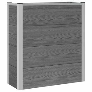 vidaXL Garden Raised Bed Grey 75 x 30 x 82 cm WPC and Aluminium