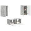 vidaXL TV Cabinet Set Wall-mounted 2 pcs Concrete Grey Engineered Wood