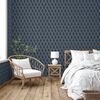 DUTCH WALLCOVERINGS Wallpaper Geometric Blue and Gold