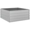 vidaXL Garden Raised Bed | Silver | Galvanized Steel | 100x100x45 cm