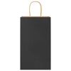 vidaXL Paper Bags 50 pcs with Handles Black 21x11x36 cm