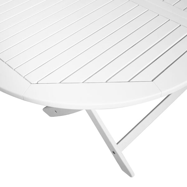 vidaXL Garden Table White 160x85x75 cm Solid Acacia Wood