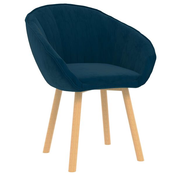 vidaXL Dining Chair Blue 62 x 58 x 76 cm Velvet