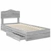 vidaXL Storage Bed Grey Sonoma 100 x 200 cm Engineered Wood
