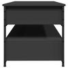 vidaXL Coffee Table Black 85x50x50 cm Engineered Wood and Metal