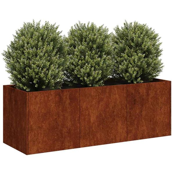 vidaXL Planter Rusty 120x40x40 cm Weathering Steel