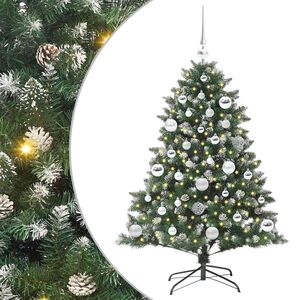 vidaXL Artificial Christmas Tree with 150 LEDs with Stand Green 120 cm