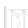 vidaXL Metal Bed Frame without Mattress with Footboard White 80x200cm