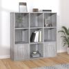 vidaXL Book Cabinet Grey Sonoma 98x30x98 cm