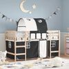 vidaXL Kids' Loft Bed with Tunnel without Mattress White&Black 80x200cm
