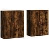 vidaXL Wall Mounted Cabinets 2 pcs Smoked Oak 69.5x34x90 cm