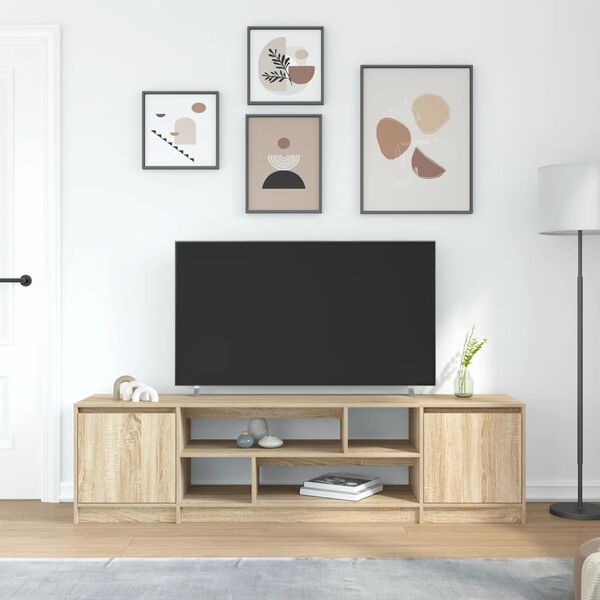 vidaXL TV Cabinet Sonoma Oak 188.5x41x50 cm Engineered Wood