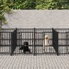 vidaXL Outdoor Dog Kennel Steel 16.89 m&sup2;