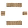 vidaXL TV Cabinet Set 6 pcs Artisan Oak Engineered Wood