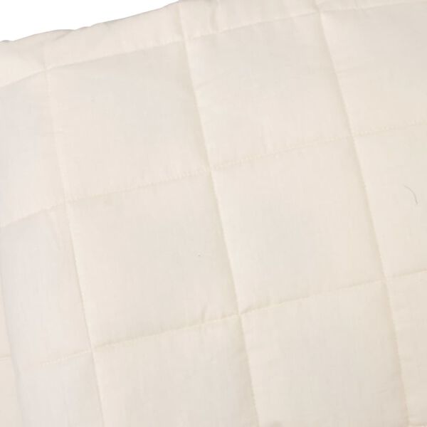 vidaXL Weighted Blanket Light Cream 200x225 cm 9 kg Fabric