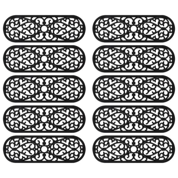 vidaXL Stair Treads 10 pcs 25x75 cm Rubber