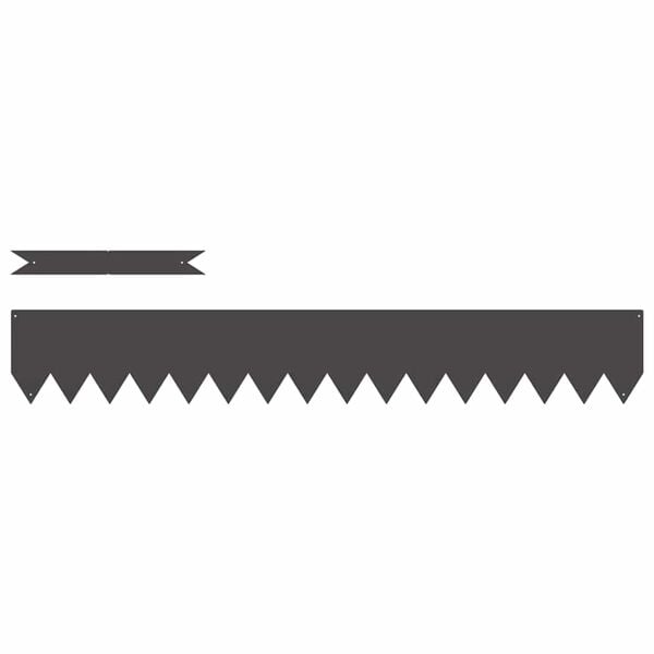 vidaXL Lawn Edging 10 pcs Black 100 x 0.05 x 15 cm Cold Rolled Steel