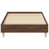 vidaXL Bed Frame No Mattress Brown Oak 90x200 cm Engineered Wood